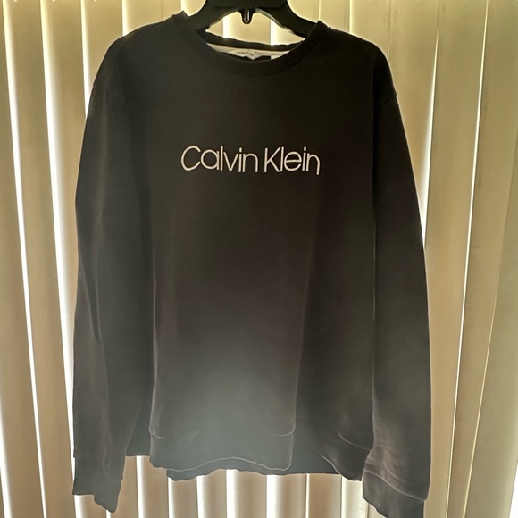 Calvin Klein Men's Black Long Sleeve Crewneck Sweatshirt Used - Picture 1 of 4